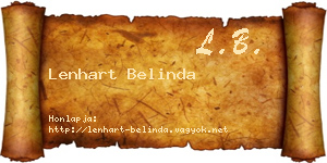 Lenhart Belinda névjegykártya